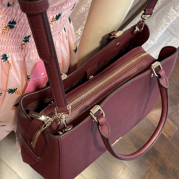 Kate Spade Leila Medium Triple Compartment Satchel 
Sherrywood - Picture 14 of 16